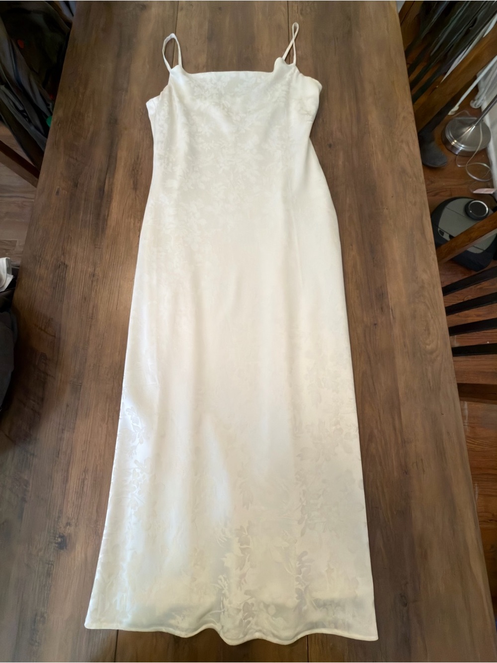 Spaghetti Strap Ivory Slip Dress